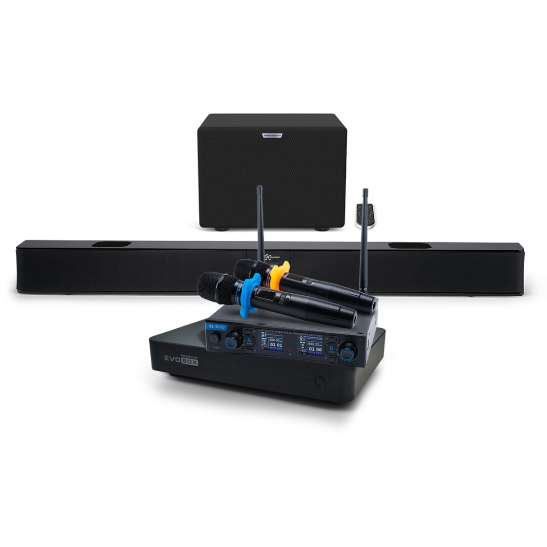 Hi-End караоке-система EVOBOX Premium + EvoSoundBar (саундбар с караоке) в Бакале