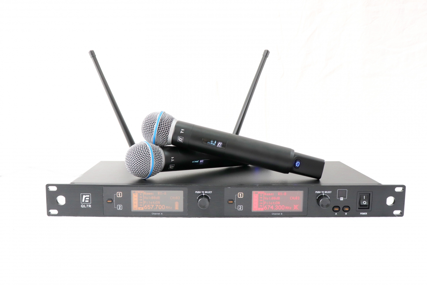RFIntell QL7R/T1-B 720,500-754,000 МГц 2-канальная радиосистема с 2-мя ручными микрофонами в Бакале