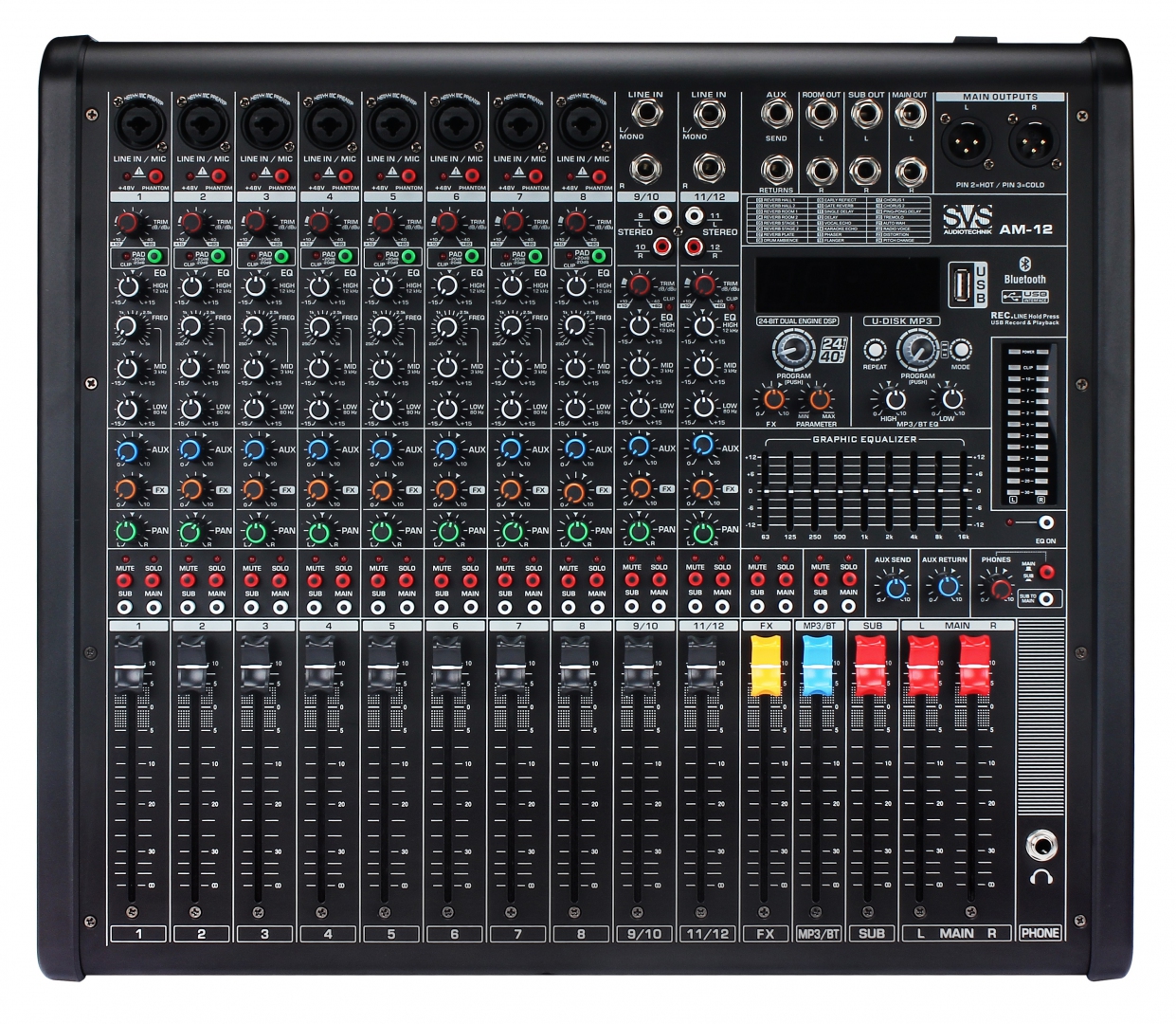 SVS Audiotechnik mixers AM-12 Микшерный пульт аналоговый, 12-канальный в Бакале