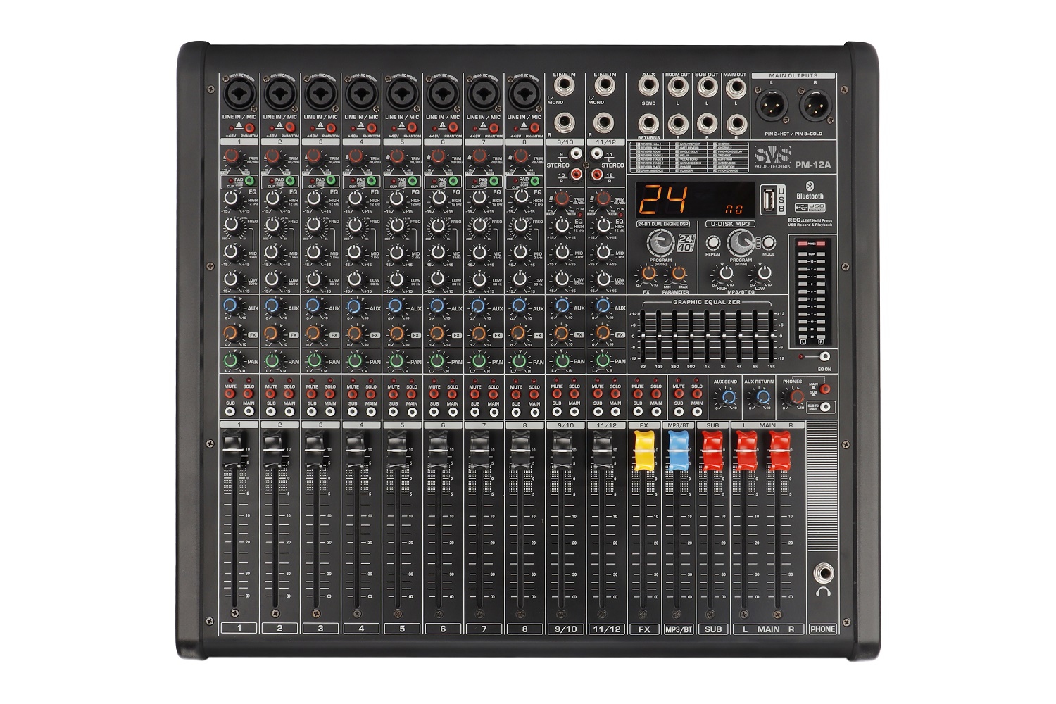 SVS Audiotechnik mixers PM-12A Активный аналоговый микшерный пульт, 12-канальный в Бакале